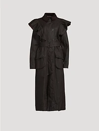 Barbour x Chloé Dani Ruffled Trench Coat