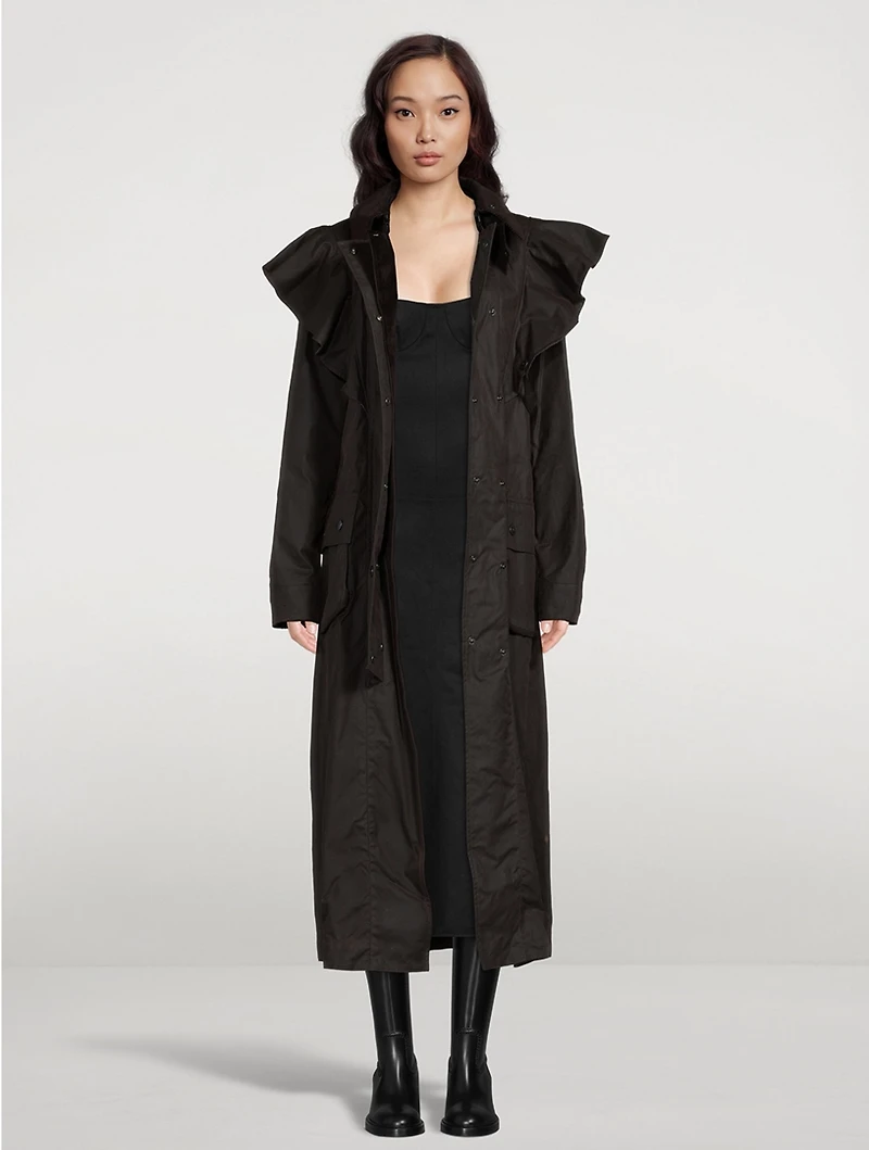 Barbour x Chloé Dani Ruffled Trench Coat