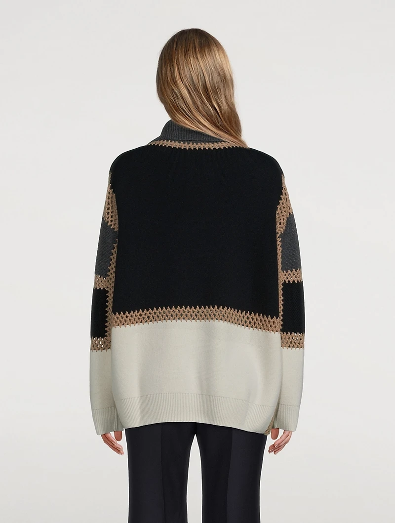 Half-Zip Wool And Cashmere Sweater
