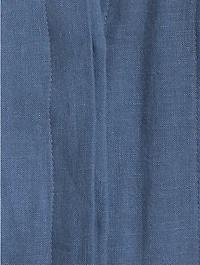 Belted Linen Midi Dress