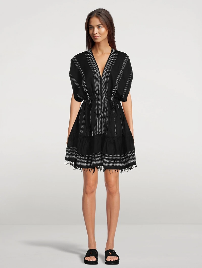 Leliti Plunge Neck Mini Dress