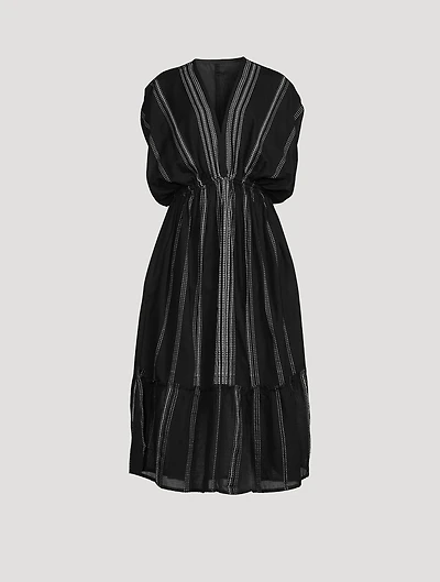 Leliti Plunge Neck Midi Dress
