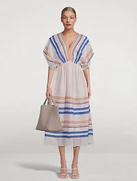 Eskedar Plunge Neck Midi Dress
