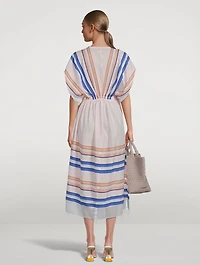Eskedar Plunge Neck Midi Dress