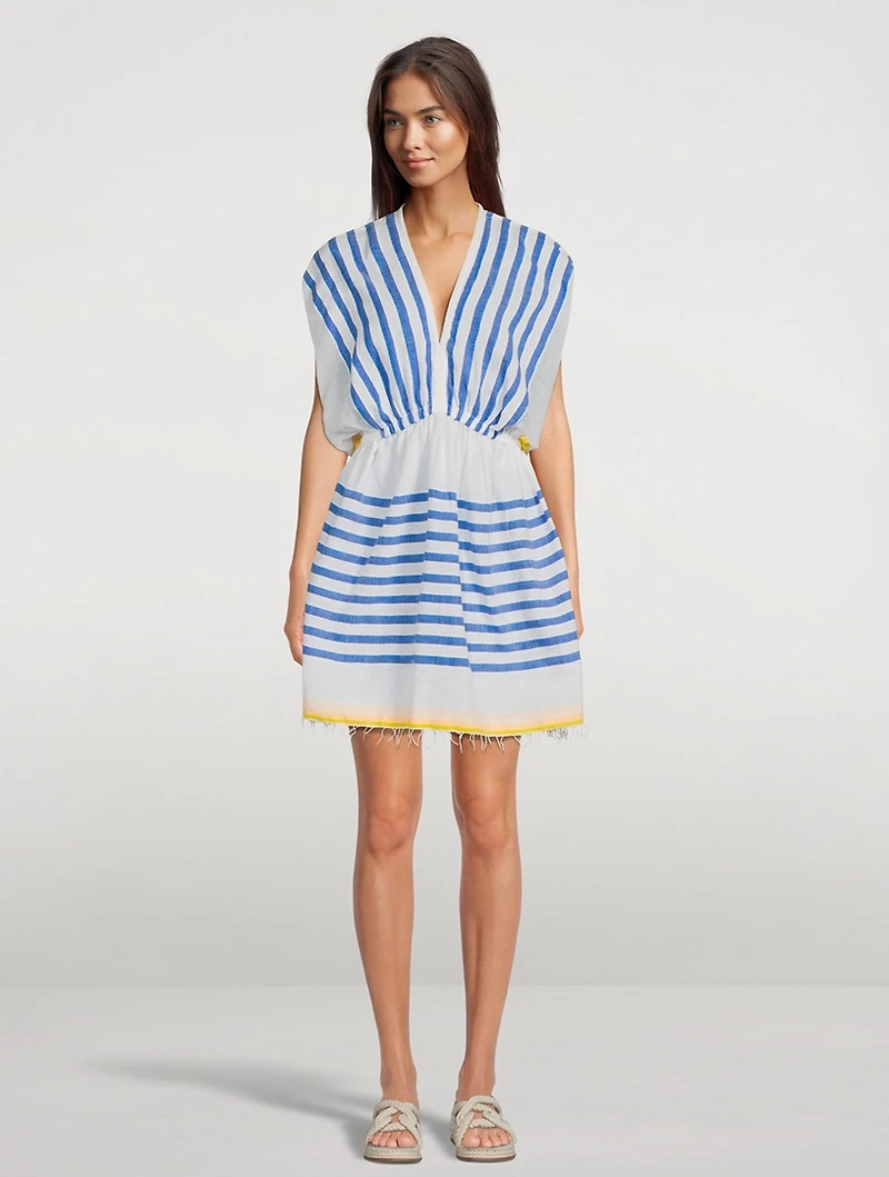 Hirut Plunge Neck Mini Dress