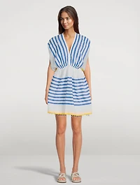 Hirut Plunge Neck Mini Dress