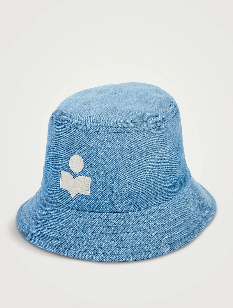 Haley Denim Bucket Hat With Logo