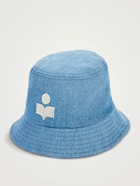 Haley Denim Bucket Hat With Logo