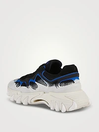 B-East Leather, Suede And Mesh Sneakers