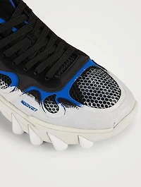 B-East Leather, Suede And Mesh Sneakers