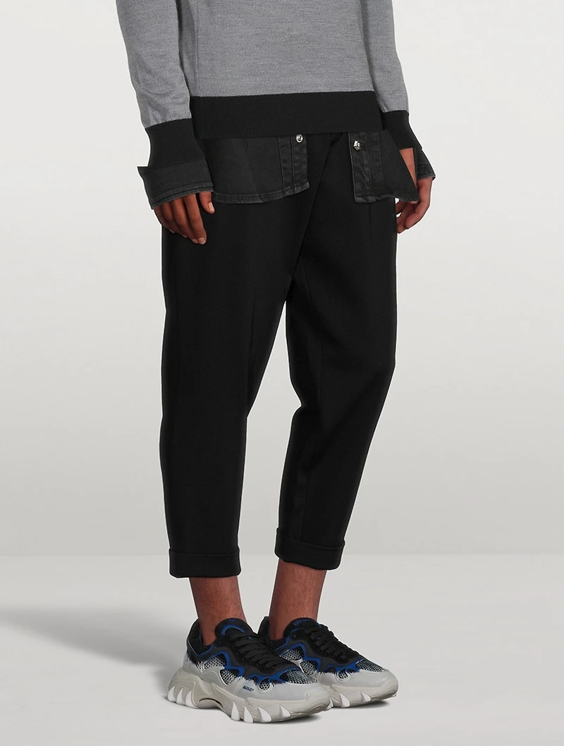 B-East Leather, Suede And Mesh Sneakers