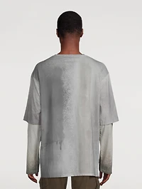 Layered Long-Sleeve T-Shirt With Spray Logo