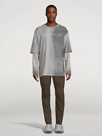 Layered Long-Sleeve T-Shirt With Spray Logo