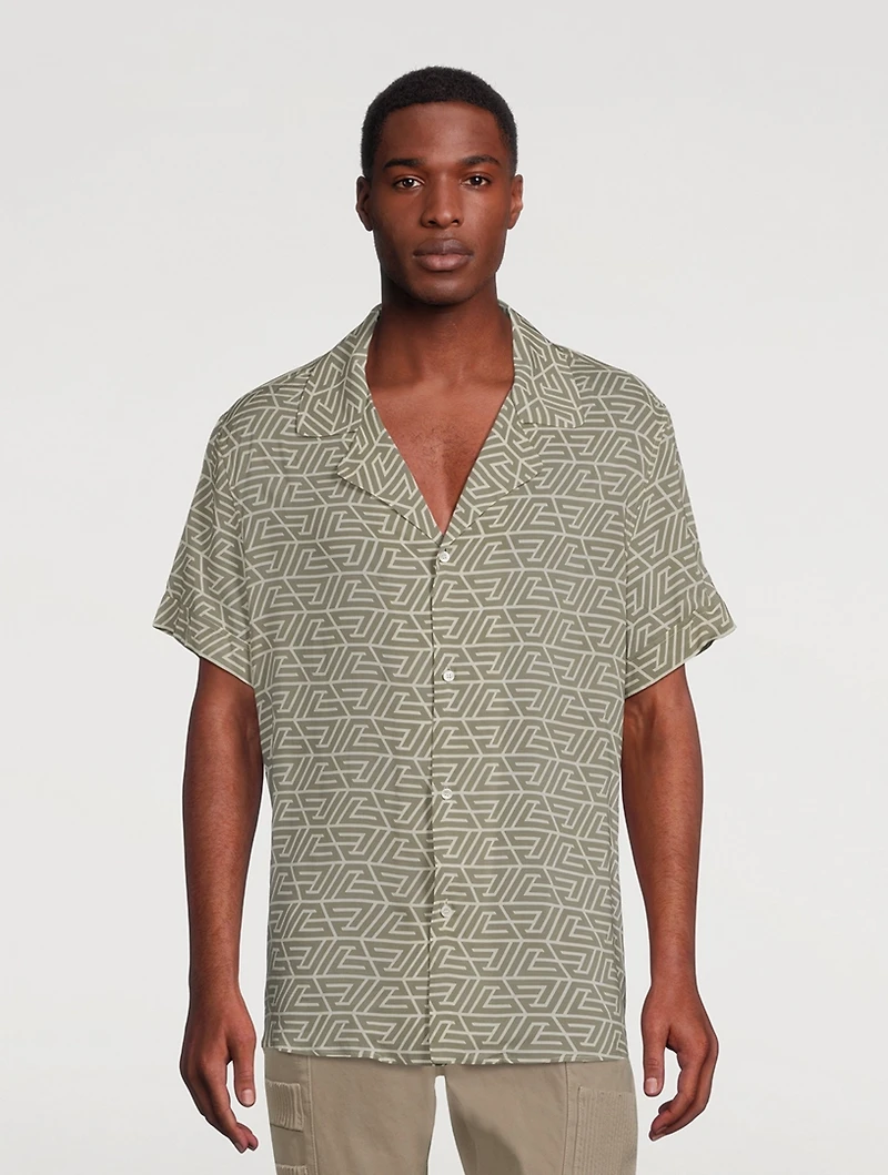 Short-Sleeve Shirt Pyramid Monogram Print