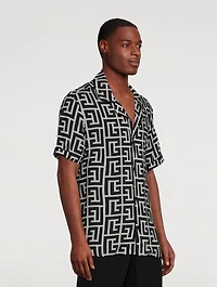 Short-Sleeve Shirt Macro Monogram Print