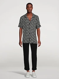 Short-Sleeve Shirt Macro Monogram Print