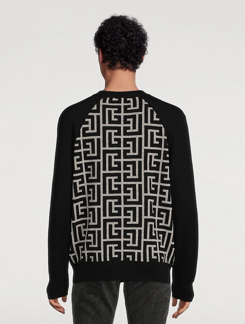Wool And Linen Monogram Sweater