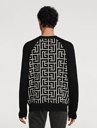 Wool And Linen Monogram Sweater