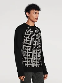 Wool And Linen Monogram Sweater