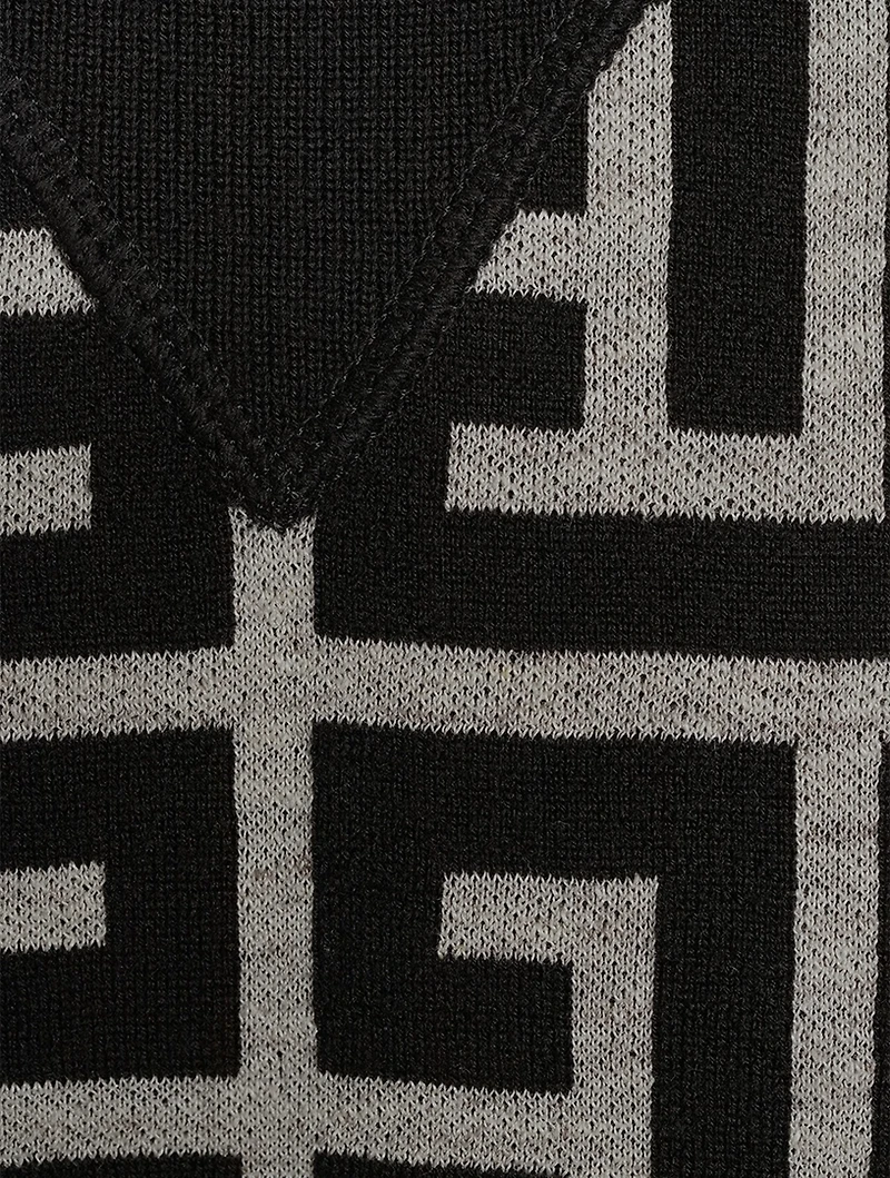 Wool And Linen Monogram Sweater