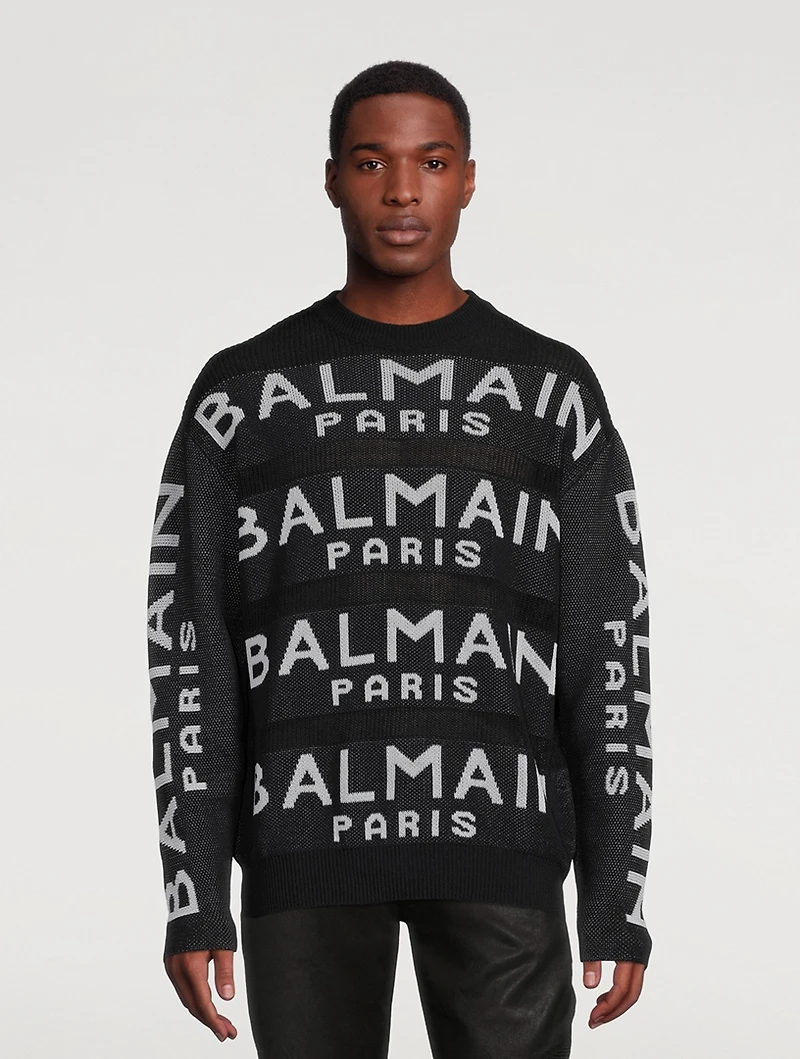 Wool Sweater Logo Print