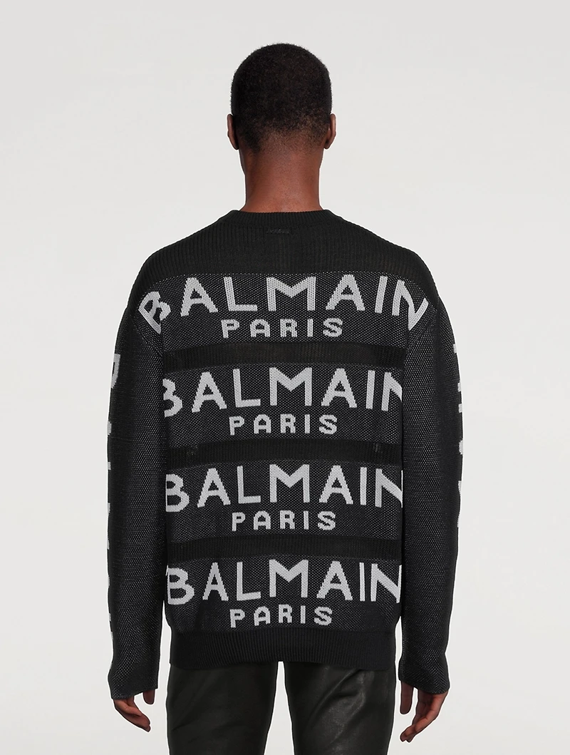 Wool Sweater Logo Print