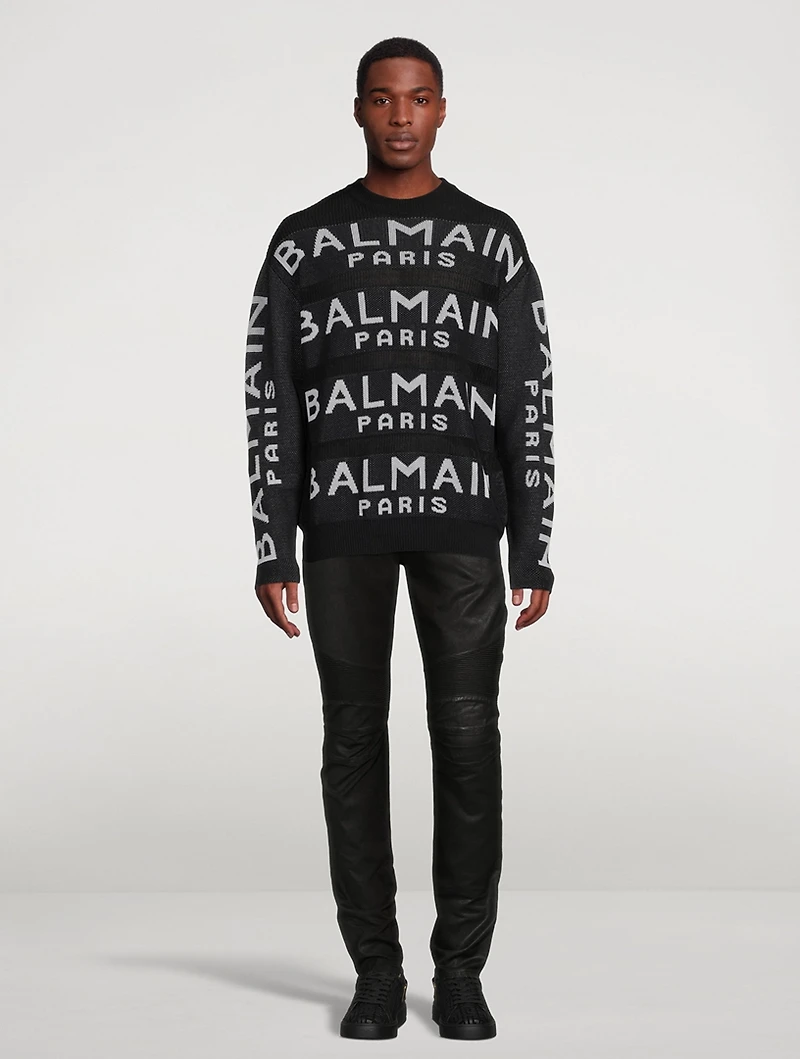Wool Sweater Logo Print