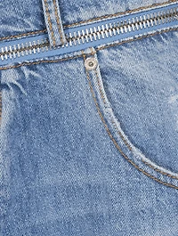 Destroyed Wide-Leg Jeans