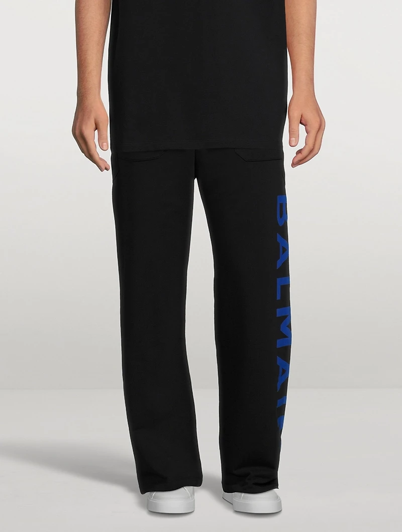 Cotton Relaxed Sweatpants With Side Logo