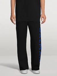 Cotton Relaxed Sweatpants With Side Logo
