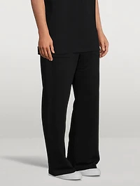 Cotton Relaxed Sweatpants With Side Logo