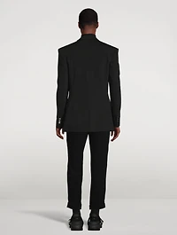 Technical Jersey Double-Breasted Jacket
