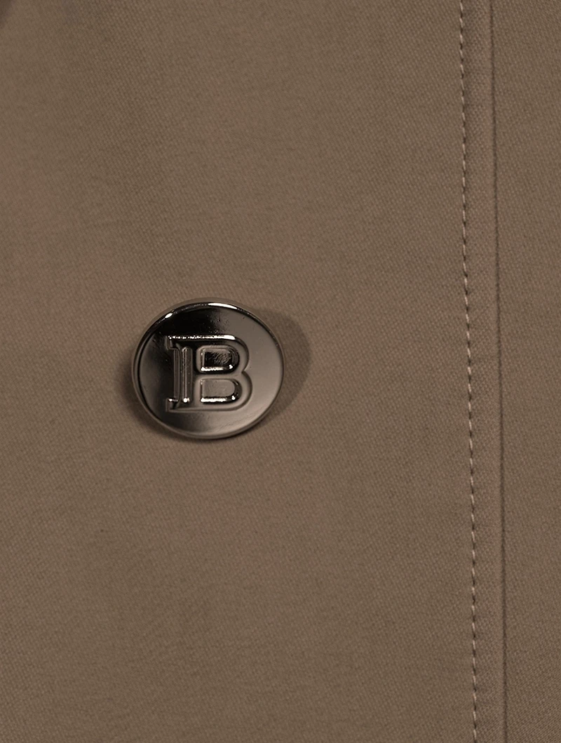 Nylon And Cotton Double-Breasted Jacket