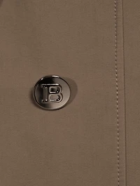 Nylon And Cotton Double-Breasted Jacket