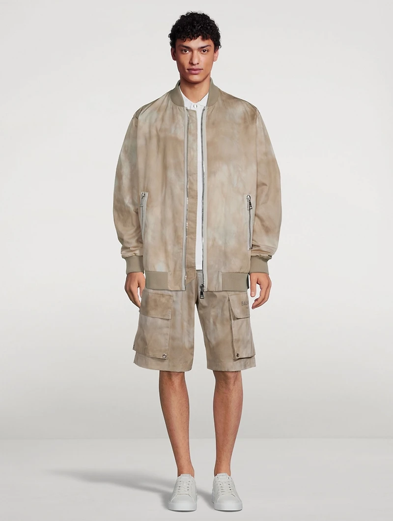 Cotton Bomber Jacket Desert Print