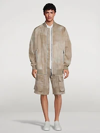 Cotton Bomber Jacket Desert Print