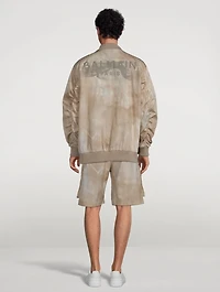 Cotton Bomber Jacket Desert Print