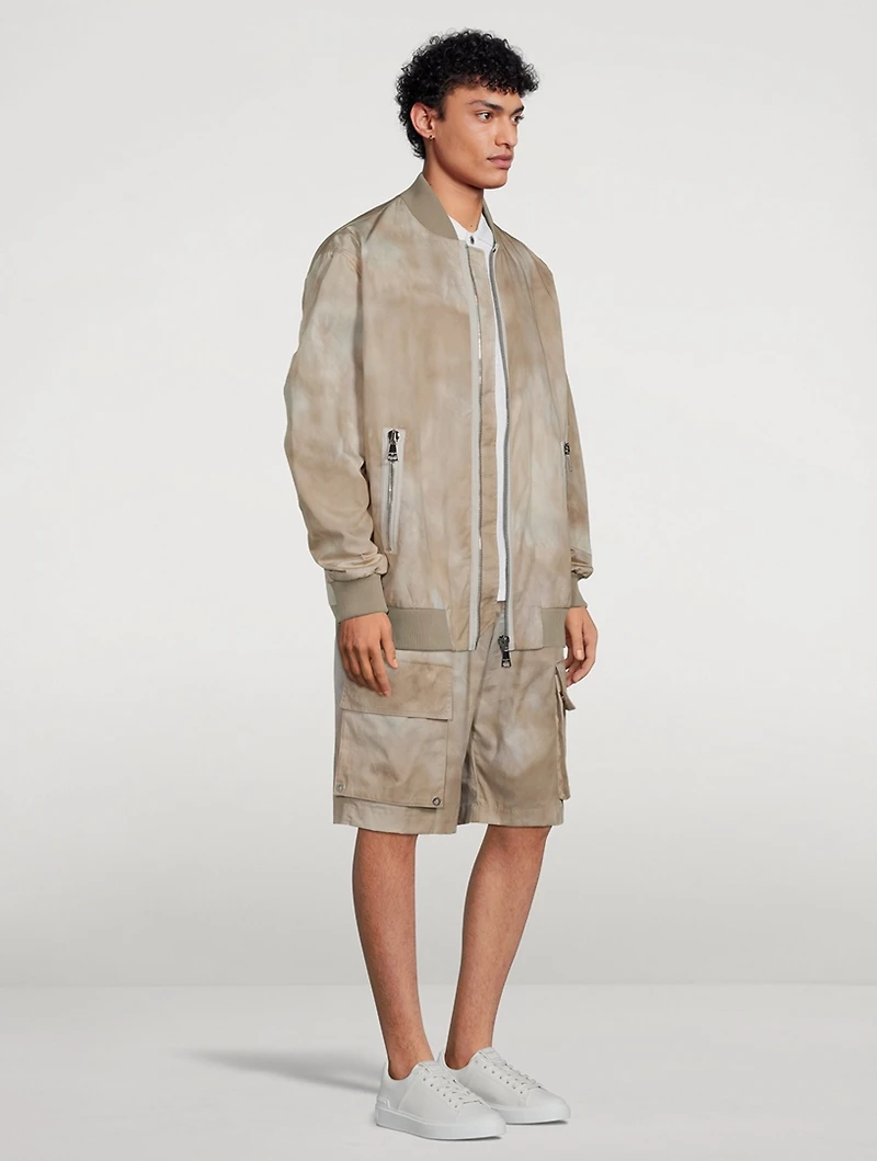 Cotton Bomber Jacket Desert Print