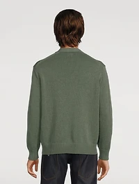 Cotton Cardigan With Floral Embroidery