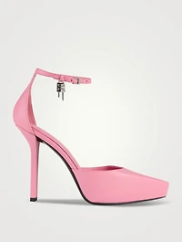 G Lock Leather Platform Pumps