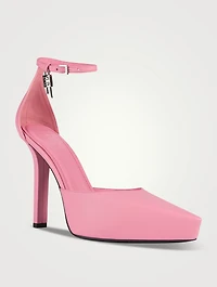 G Lock Leather Platform Pumps