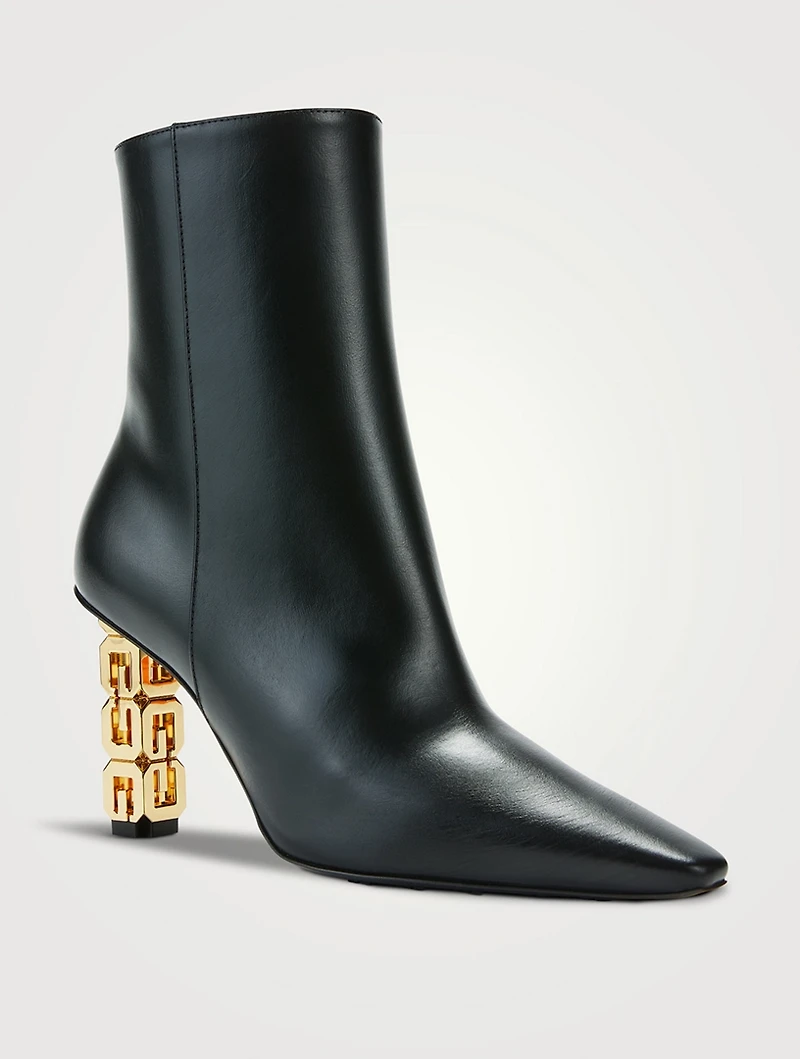 G Cube Leather Ankle Boots