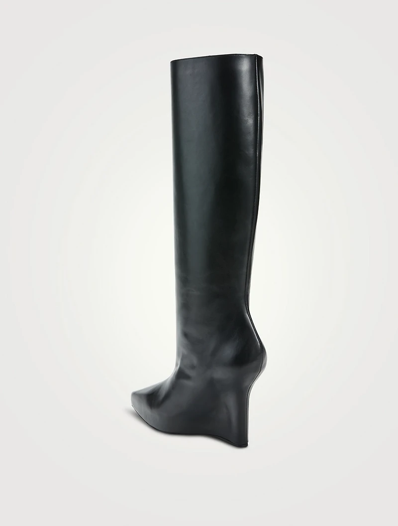 G Lock Leather Knee-High Boots