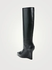 G Lock Leather Knee-High Boots