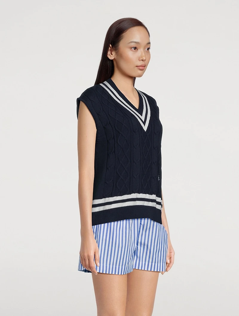 SRC Cable-Knit Sweater Vest