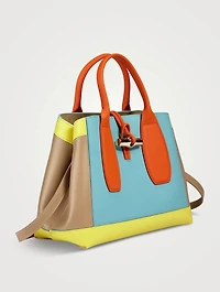 Medium Roseau Sunset Leather Top Handle Bag