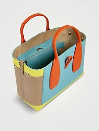 Medium Roseau Sunset Leather Top Handle Bag