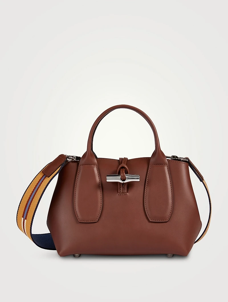 Roseau Box Leather Top Handle Bag