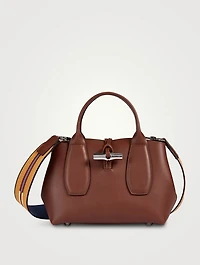 Roseau Box Leather Top Handle Bag
