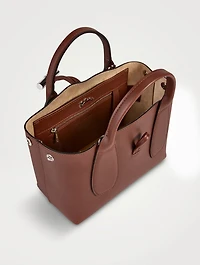 Roseau Box Leather Top Handle Bag
